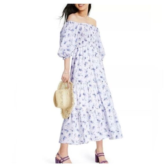 LoveShackFancy Target Puff Sleeve Floral Tiered Gemma Maxi Dress Size XL - Picture 1 of 10